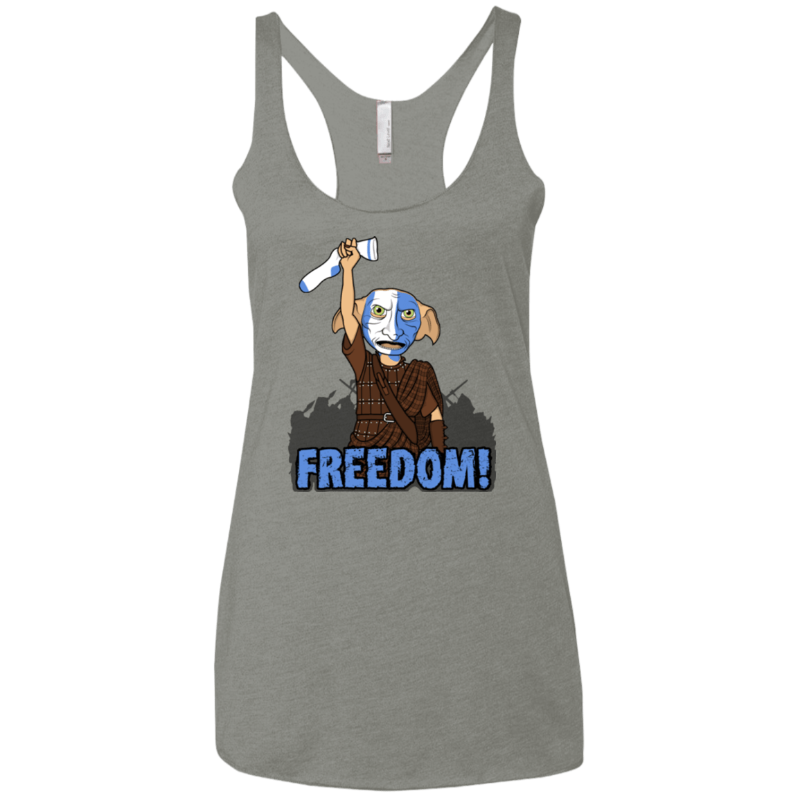 T-Shirts Venetian Grey / X-Small Freedom Women's Triblend Racerback Tank