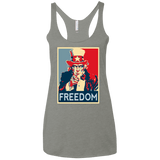 T-Shirts Venetian Grey / X-Small Freedom Women's Triblend Racerback Tank