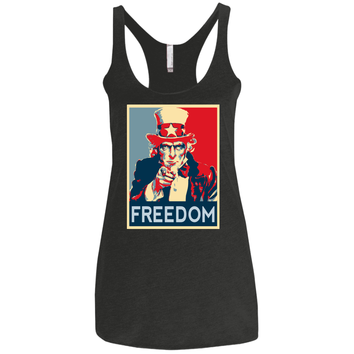 T-Shirts Vintage Black / X-Small Freedom Women's Triblend Racerback Tank