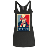 T-Shirts Vintage Black / X-Small Freedom Women's Triblend Racerback Tank