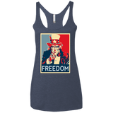 T-Shirts Vintage Navy / X-Small Freedom Women's Triblend Racerback Tank