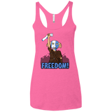 T-Shirts Vintage Pink / X-Small Freedom Women's Triblend Racerback Tank
