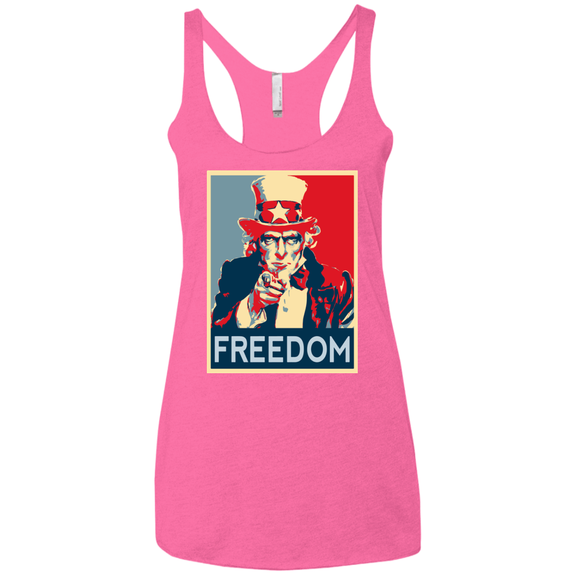 T-Shirts Vintage Pink / X-Small Freedom Women's Triblend Racerback Tank