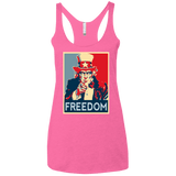 T-Shirts Vintage Pink / X-Small Freedom Women's Triblend Racerback Tank