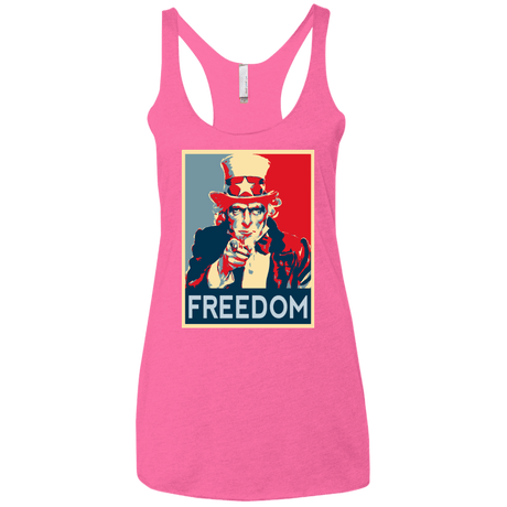 T-Shirts Vintage Pink / X-Small Freedom Women's Triblend Racerback Tank