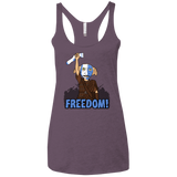 T-Shirts Vintage Purple / X-Small Freedom Women's Triblend Racerback Tank