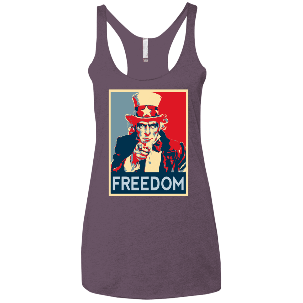 T-Shirts Vintage Purple / X-Small Freedom Women's Triblend Racerback Tank