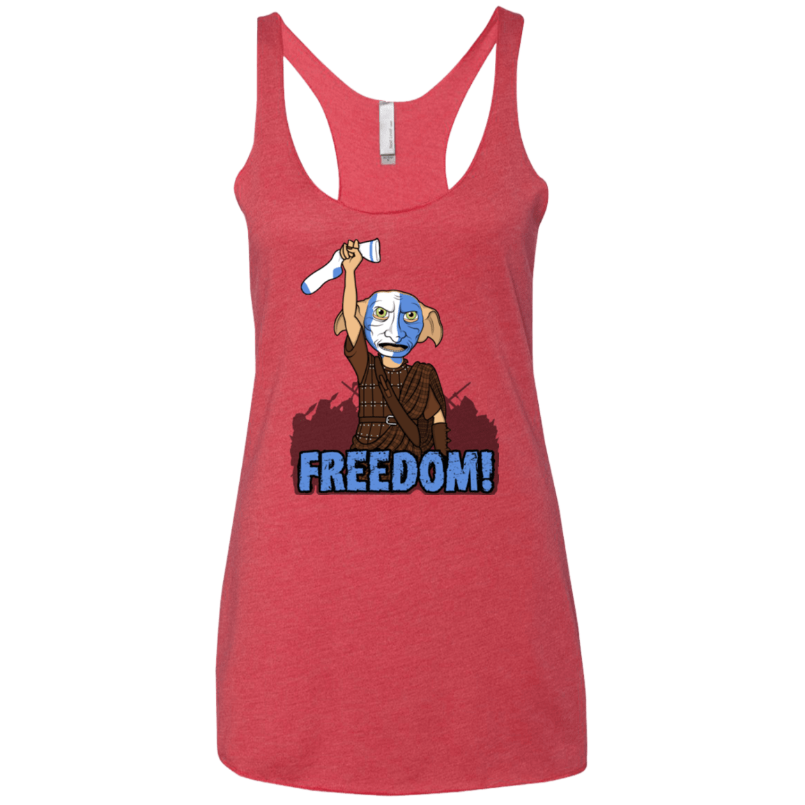 T-Shirts Vintage Red / X-Small Freedom Women's Triblend Racerback Tank