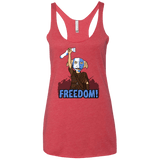 T-Shirts Vintage Red / X-Small Freedom Women's Triblend Racerback Tank