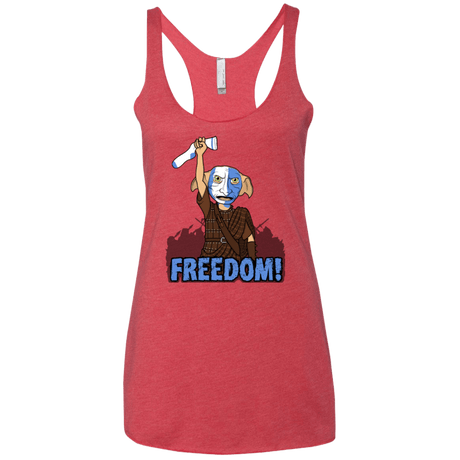 T-Shirts Vintage Red / X-Small Freedom Women's Triblend Racerback Tank