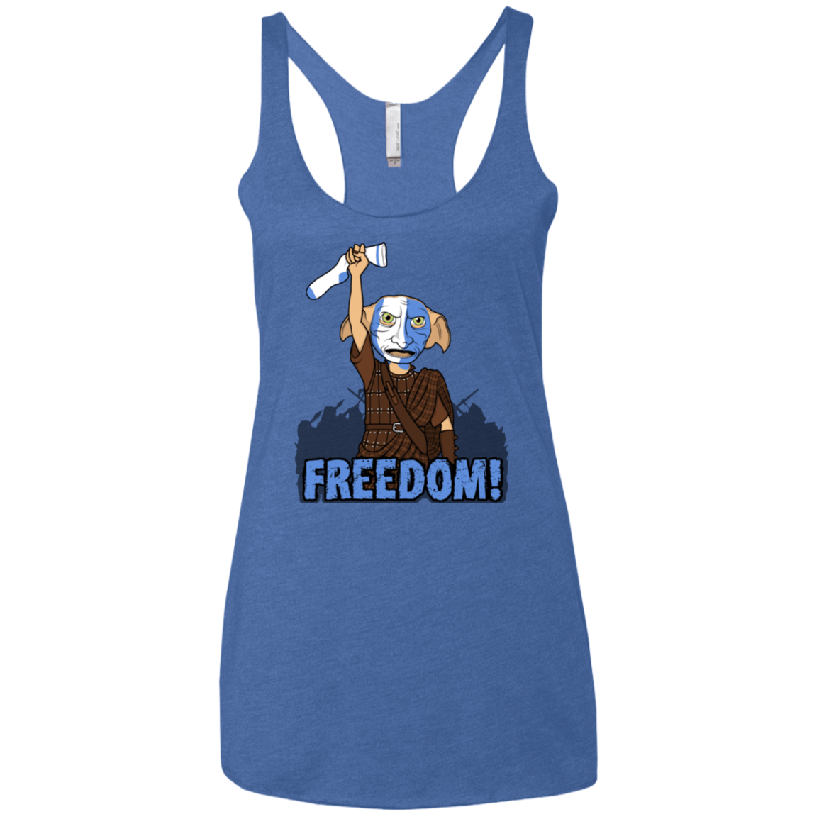 T-Shirts Vintage Royal / X-Small Freedom Women's Triblend Racerback Tank