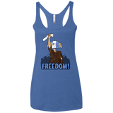 T-Shirts Vintage Royal / X-Small Freedom Women's Triblend Racerback Tank