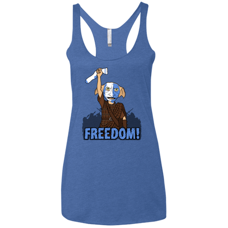 T-Shirts Vintage Royal / X-Small Freedom Women's Triblend Racerback Tank
