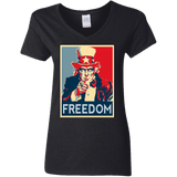 T-Shirts Black / S Freedom Women's V-Neck T-Shirt