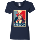 T-Shirts Navy / S Freedom Women's V-Neck T-Shirt