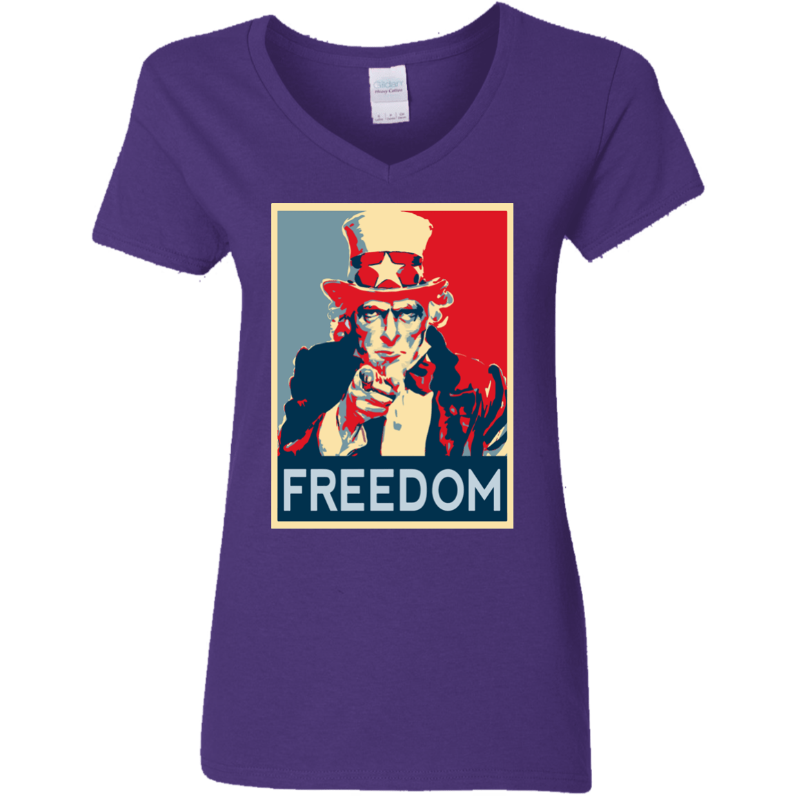 T-Shirts Purple / S Freedom Women's V-Neck T-Shirt