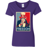 T-Shirts Purple / S Freedom Women's V-Neck T-Shirt