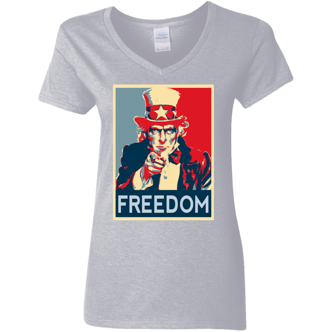 T-Shirts Sport Grey / S Freedom Women's V-Neck T-Shirt