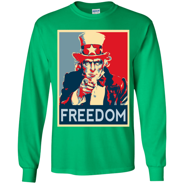 T-Shirts Irish Green / YS Freedom Youth Long Sleeve T-Shirt