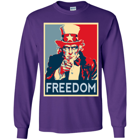 T-Shirts Purple / YS Freedom Youth Long Sleeve T-Shirt