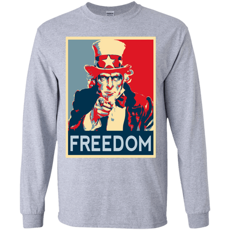 T-Shirts Sport Grey / YS Freedom Youth Long Sleeve T-Shirt