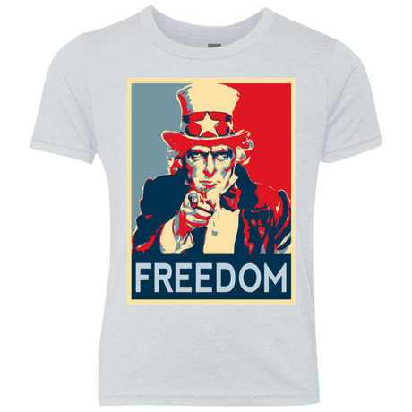 T-Shirts Heather White / YXS Freedom Youth Triblend T-Shirt