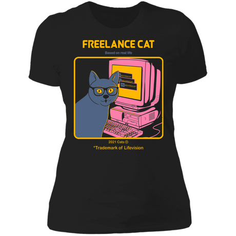T-Shirts Black / X-Small Freelance Cat Women's Premium T-Shirt