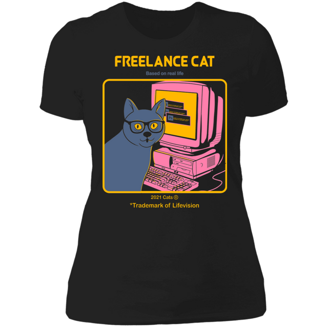 T-Shirts Black / X-Small Freelance Cat Women's Premium T-Shirt