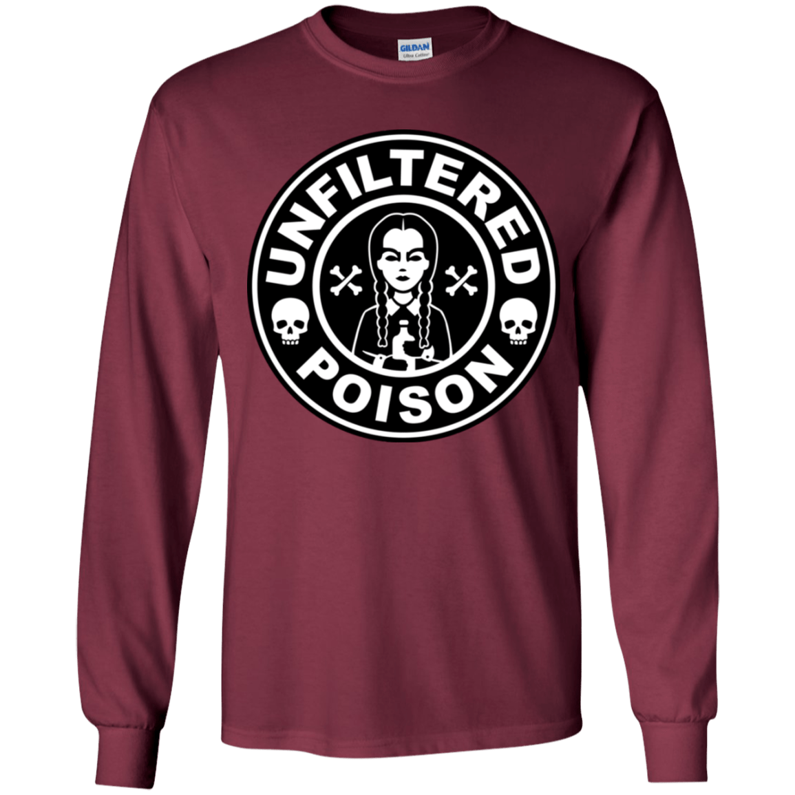 T-Shirts Maroon / YS Freshly Brewed Poison Youth Long Sleeve T-Shirt