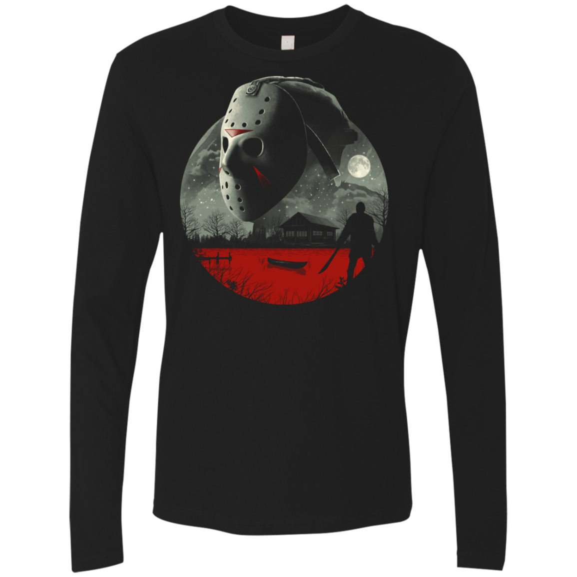 T-Shirts Black / S Friday in Camp Blood Men's Premium Long Sleeve