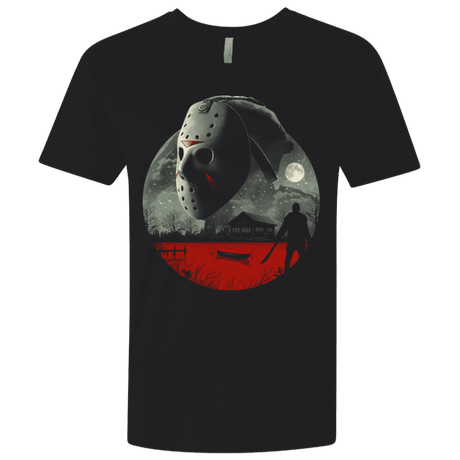 T-Shirts Black / X-Small Friday in Camp Blood Men's Premium V-Neck