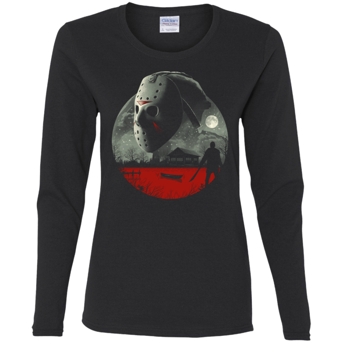 T-Shirts Black / S Friday in Camp Blood Women's Long Sleeve T-Shirt