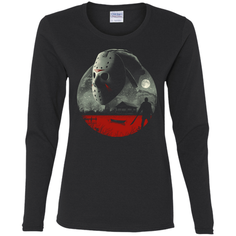 T-Shirts Black / S Friday in Camp Blood Women's Long Sleeve T-Shirt