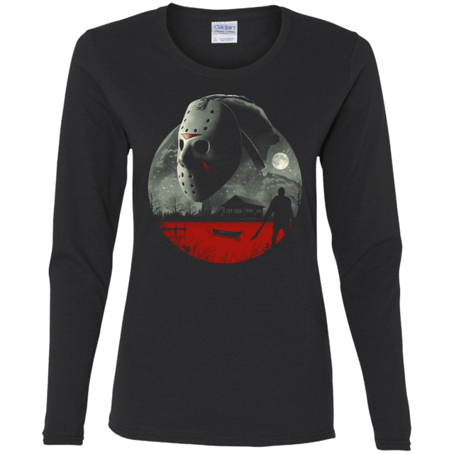 T-Shirts Black / S Friday in Camp Blood Women's Long Sleeve T-Shirt