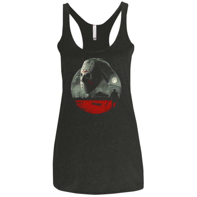 T-Shirts Vintage Black / X-Small Friday in Camp Blood Women's Triblend Racerback Tank
