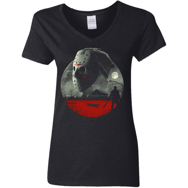 T-Shirts Black / S Friday in Camp Blood Women's V-Neck T-Shirt