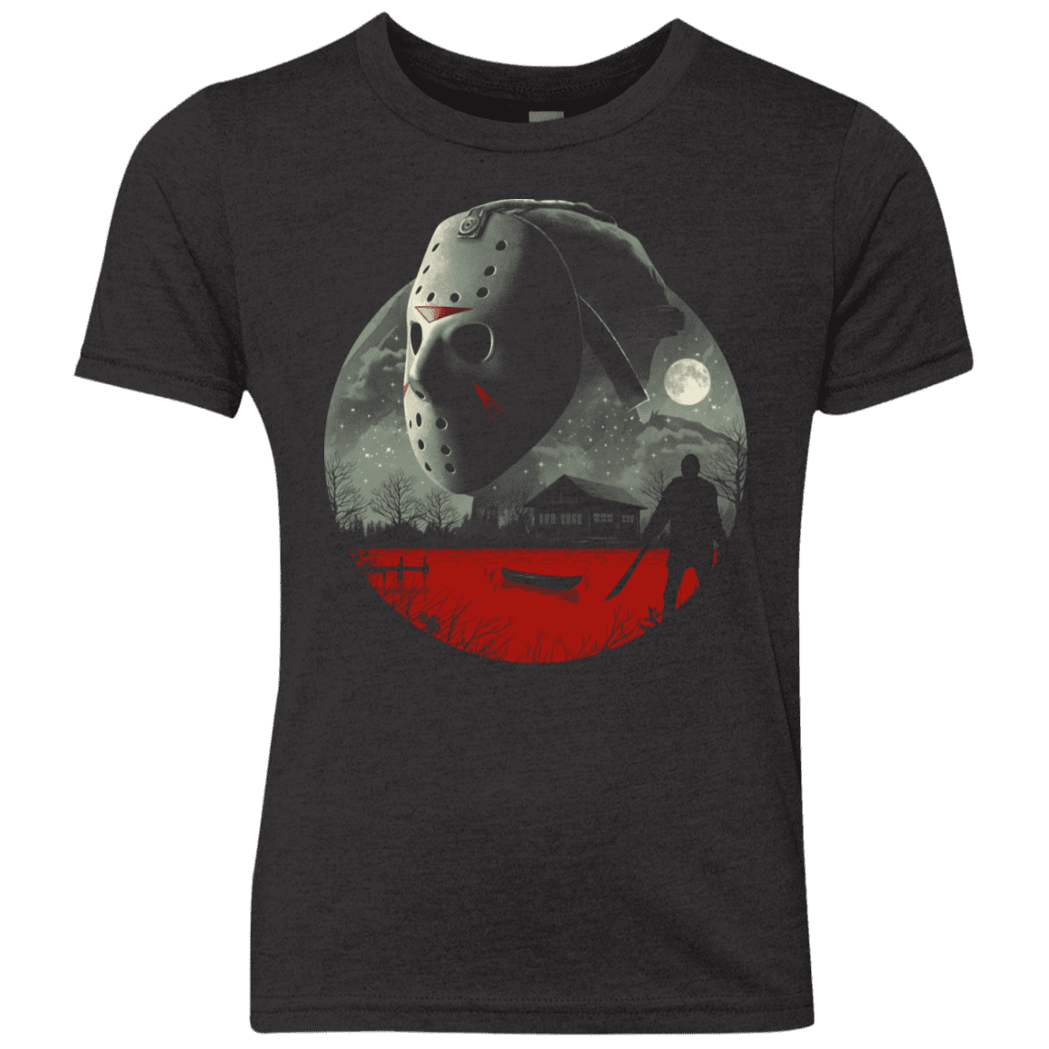 T-Shirts Vintage Black / YXS Friday in Camp Blood Youth Triblend T-Shirt