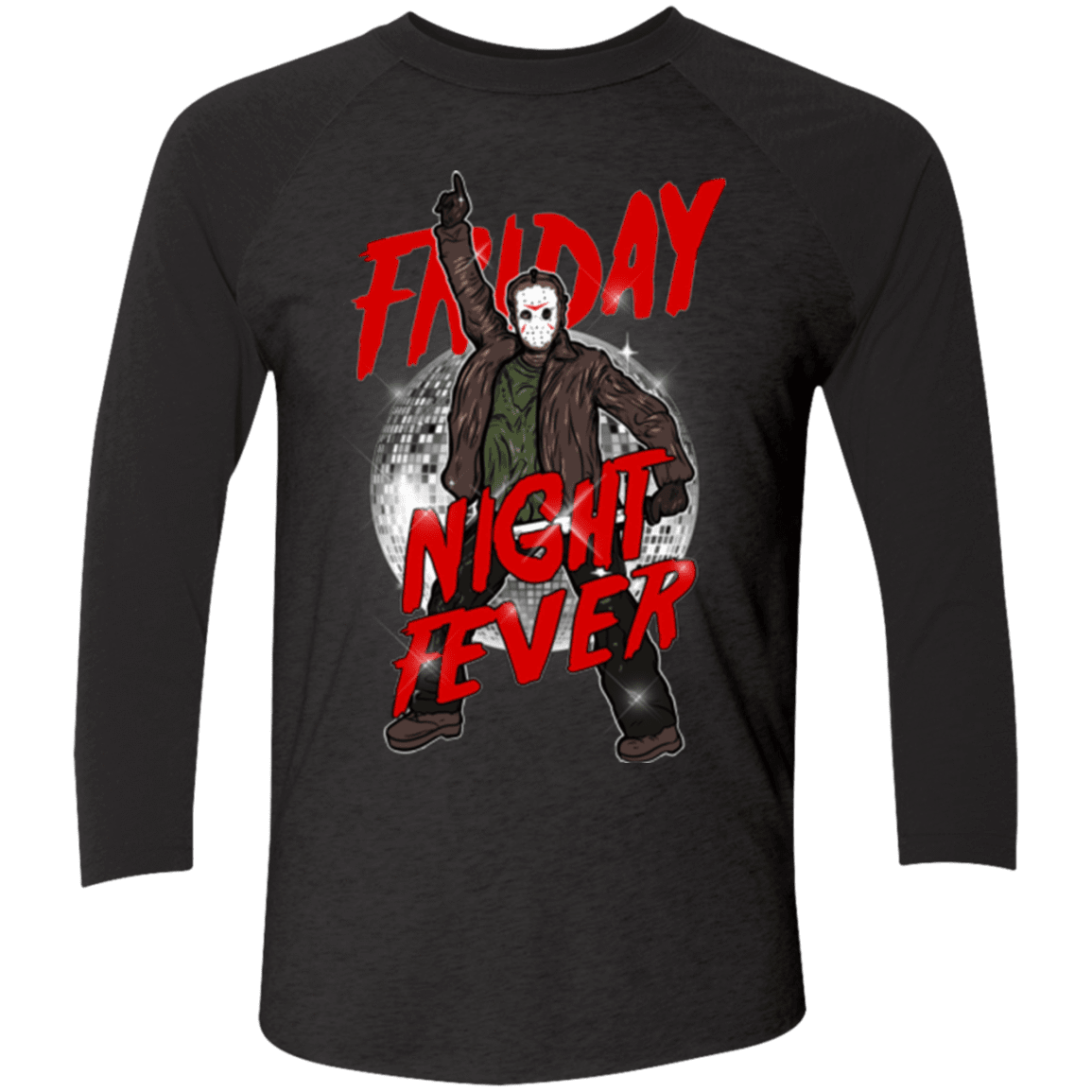 T-Shirts Vintage Black/Vintage Black / X-Small Friday Night Fever Men's Triblend 3/4 Sleeve