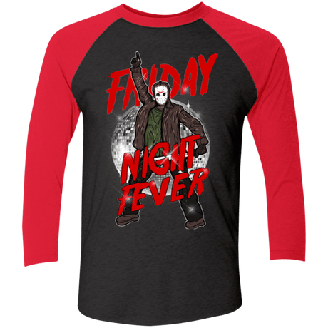 T-Shirts Vintage Black/Vintage Red / X-Small Friday Night Fever Men's Triblend 3/4 Sleeve