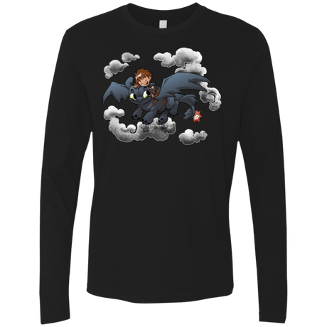 T-Shirts Black / Small Friendly Flight Men's Premium Long Sleeve