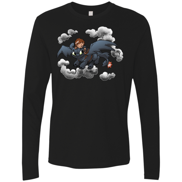 T-Shirts Black / Small Friendly Flight Men's Premium Long Sleeve