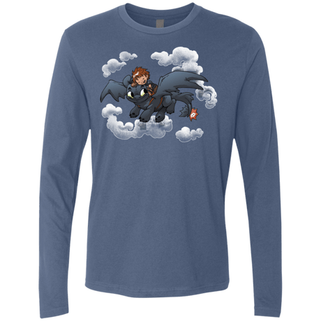 T-Shirts Indigo / Small Friendly Flight Men's Premium Long Sleeve