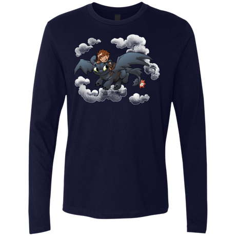 T-Shirts Midnight Navy / Small Friendly Flight Men's Premium Long Sleeve