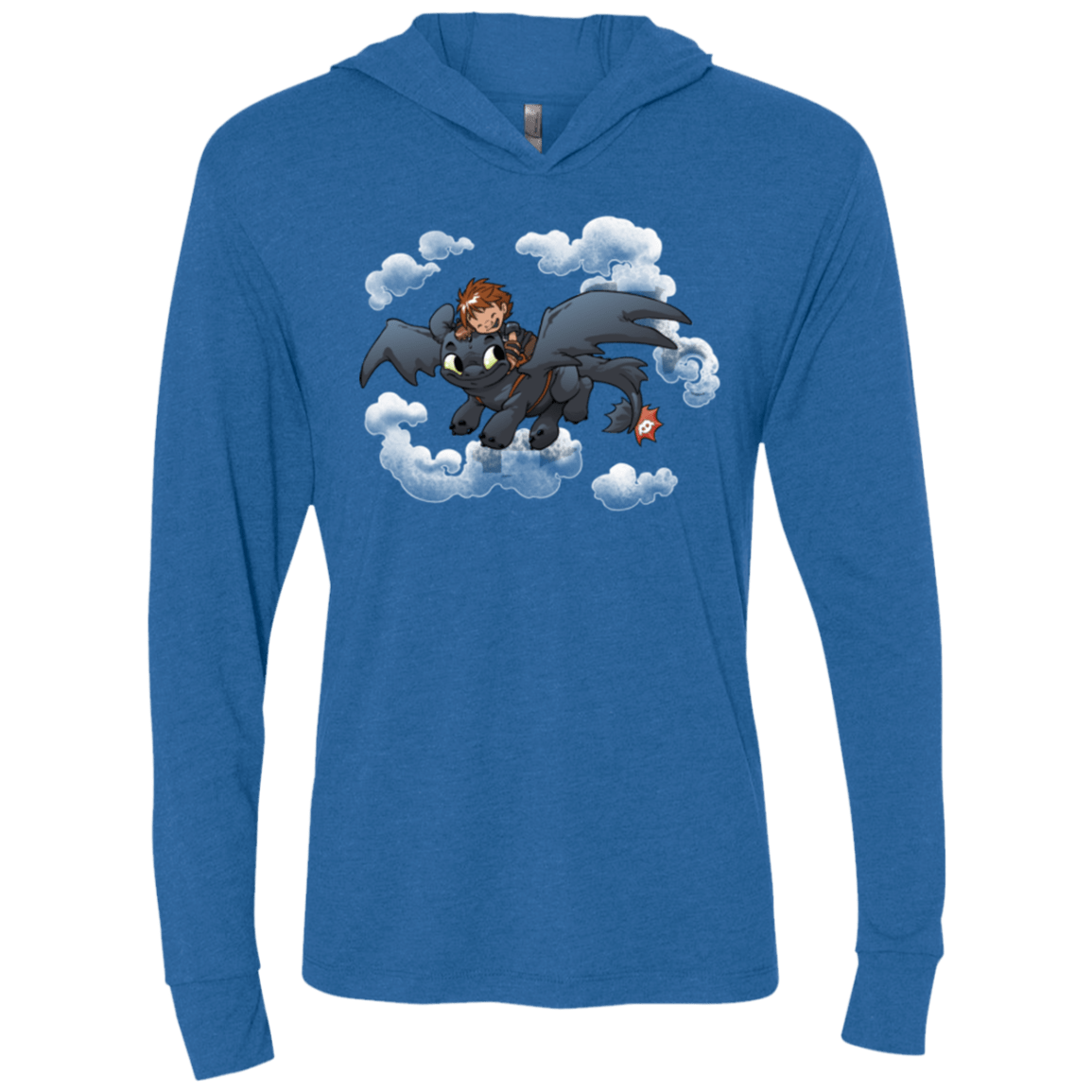 T-Shirts Vintage Royal / X-Small Friendly Flight Triblend Long Sleeve Hoodie Tee