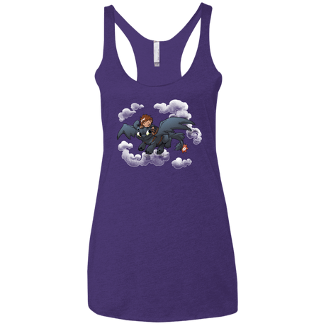 T-Shirts Purple Rush / X-Small Friendly Flight Women's Triblend Racerback Tank