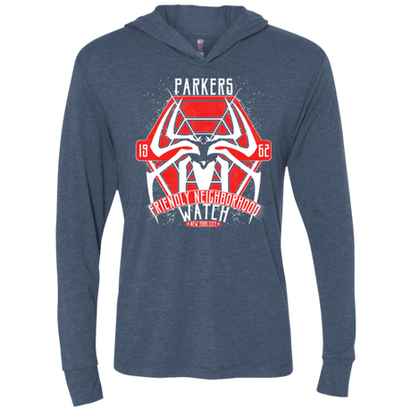 T-Shirts Indigo / X-Small Friendly Neighborhood Watch Triblend Long Sleeve Hoodie Tee