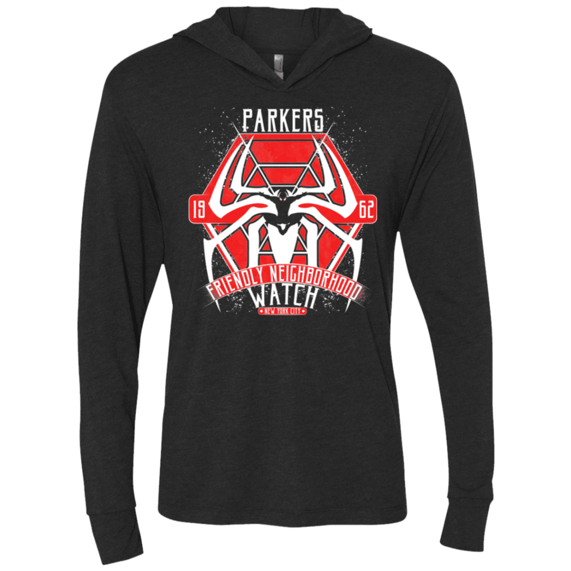 T-Shirts Vintage Black / X-Small Friendly Neighborhood Watch Triblend Long Sleeve Hoodie Tee