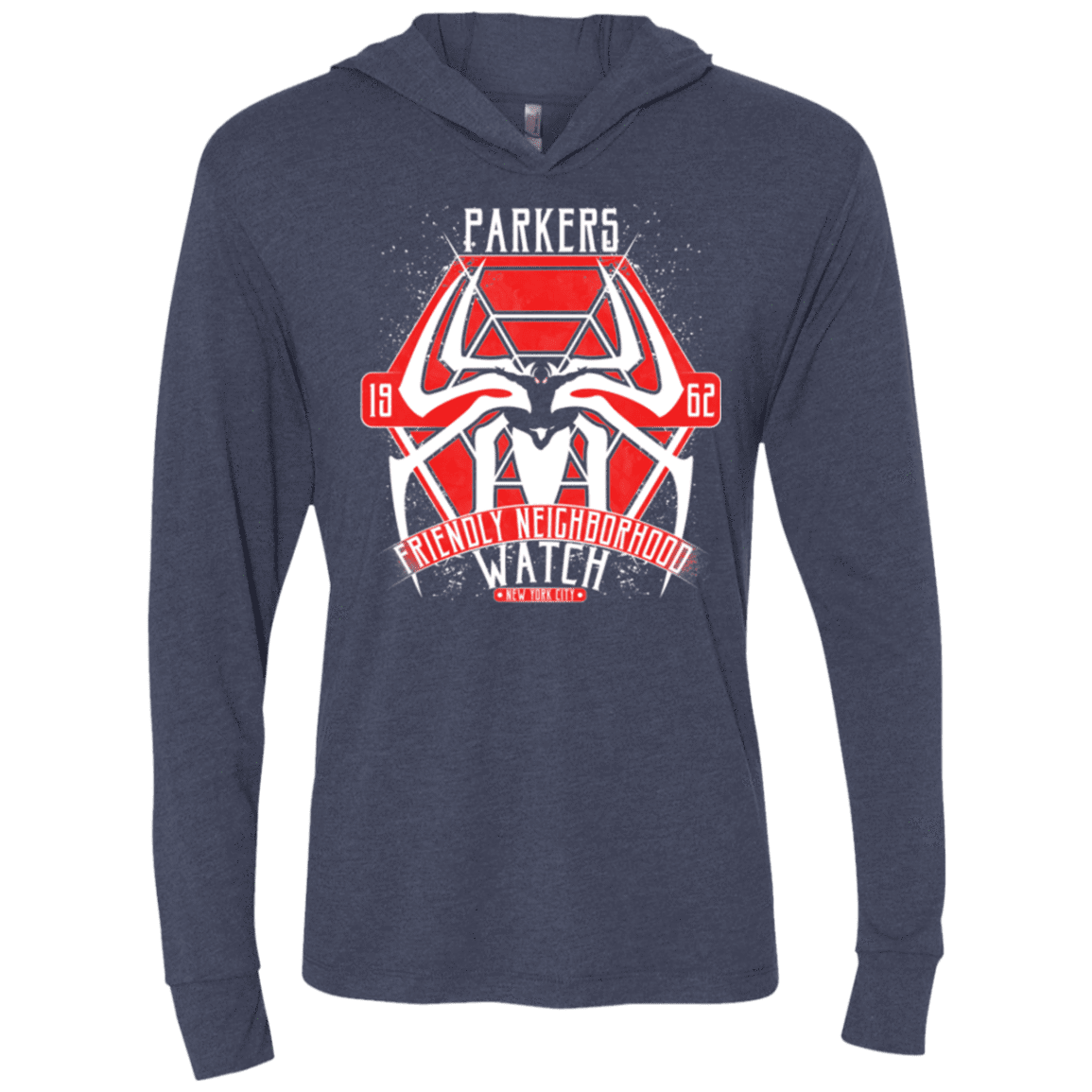 T-Shirts Vintage Navy / X-Small Friendly Neighborhood Watch Triblend Long Sleeve Hoodie Tee