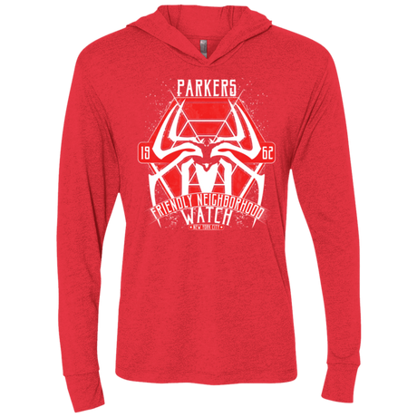 T-Shirts Vintage Red / X-Small Friendly Neighborhood Watch Triblend Long Sleeve Hoodie Tee