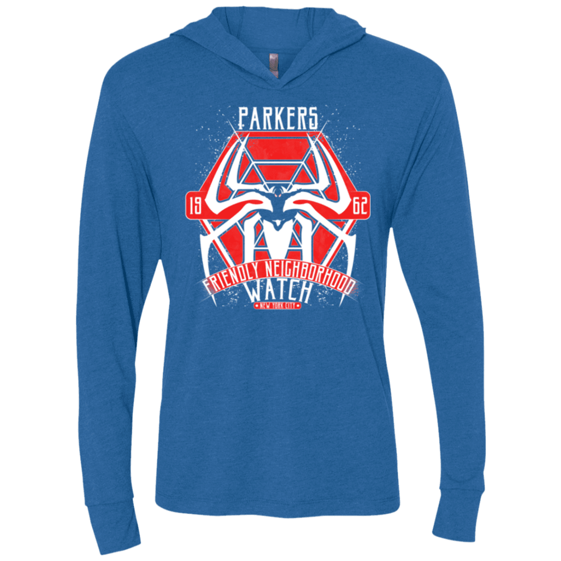 T-Shirts Vintage Royal / X-Small Friendly Neighborhood Watch Triblend Long Sleeve Hoodie Tee